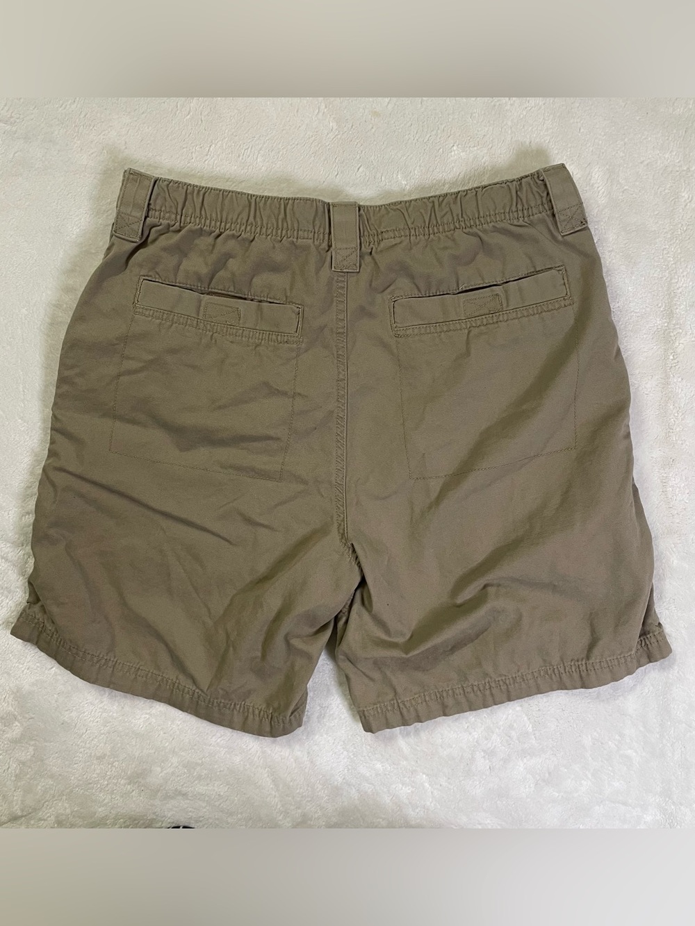 Wrangler 100% Cotton Tan Cargo Shorts with Belt size 34 waist - Picture 8 of 8